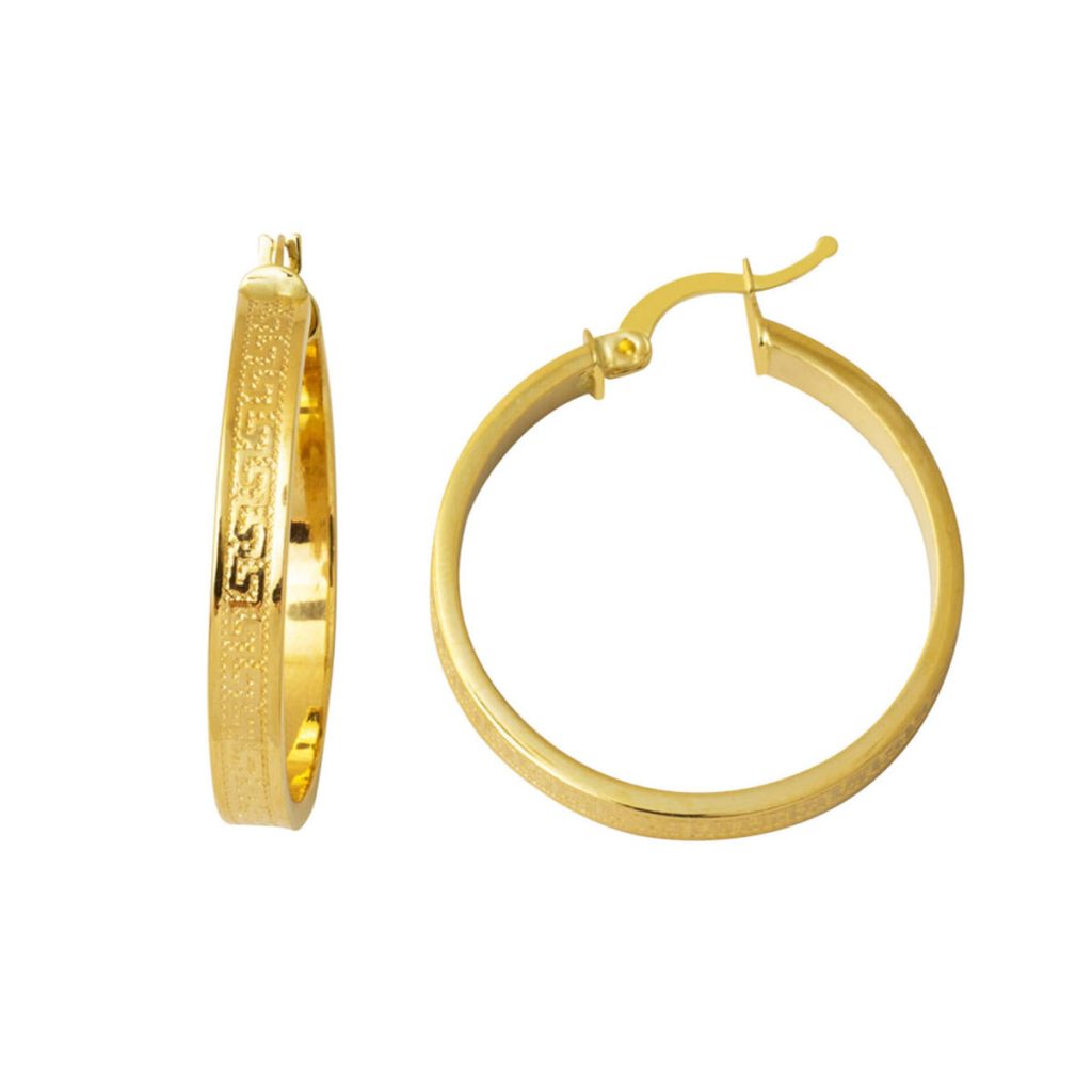 Creole Boucle d&rsquo;Oreille Versageli 14 Carats Or 3,5 cm Çaplı