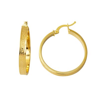 Creole Boucle d'Oreille Versageli 14 Carats Or 3,5 cm Çaplı