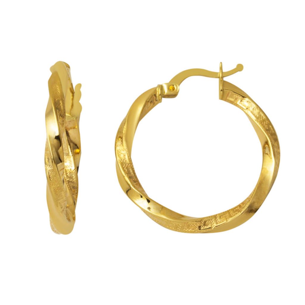 Versage Twisted Hoop Earring 3 cm. Çaplı