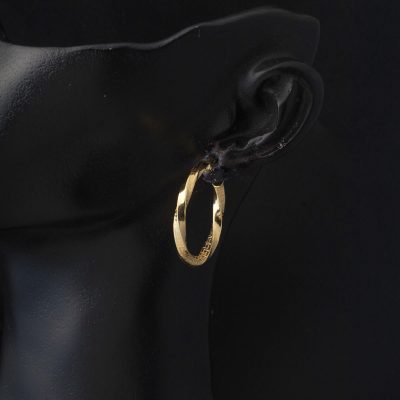 Versage Twisted Hoop Earring 3 cm. Çaplı - 14K - 2.95g - EZ Gold