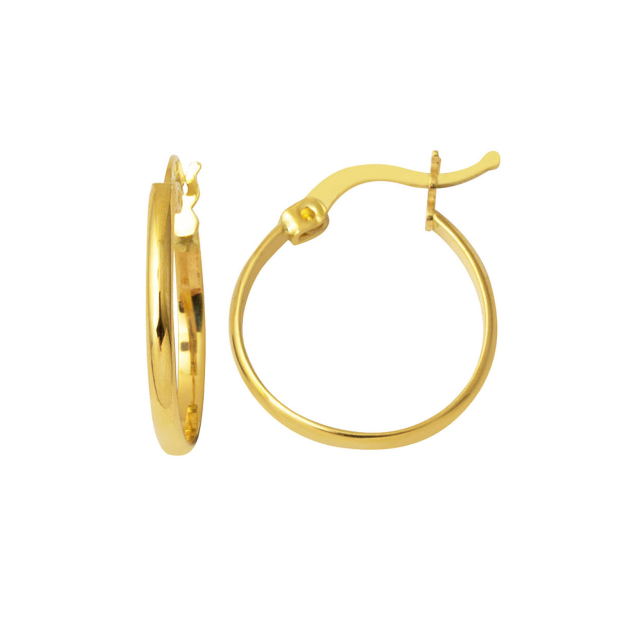 14 Karat 2 cm. Çaplı Classic Hoop Gold Earring