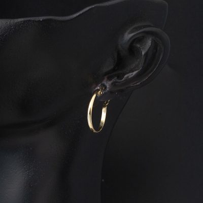 14 Ayar 2 cm. Çaplı Klasik Halka Altın Küpe - 14K - 1.49g - EZ Gold