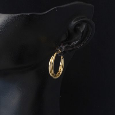 Çift Halka Küpe 14 Ayar Altın - 14K - 2.19g - EZ Gold