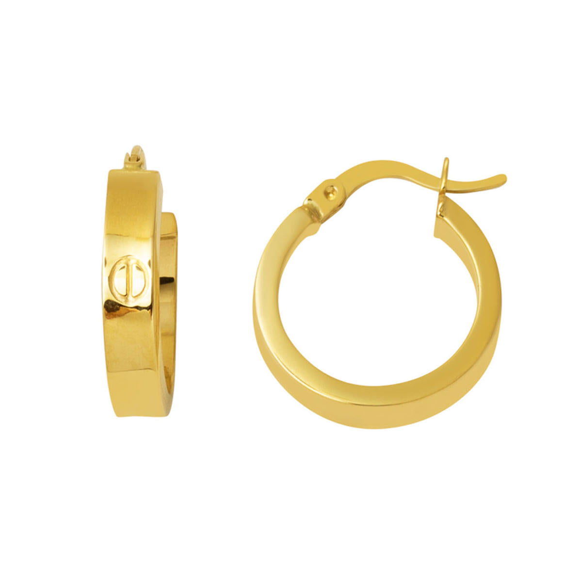 2 cm. Çaplı Kartiyer Hoop Earring 14 Karat Gold