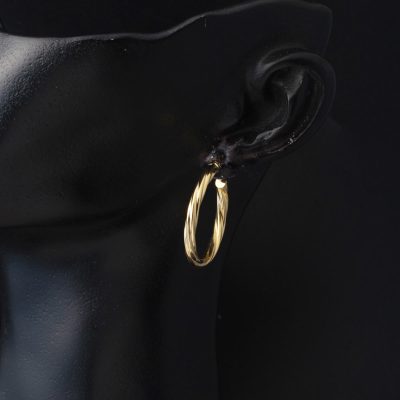 İzmir Halka Altın Küpe 14 Ayar 3 cm. Çaplı - 14K - 2.28g - EZ Gold