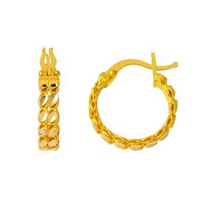 14 Carats Or 1,8 cm Creole Torsadé Boucle d&rsquo;Oreille