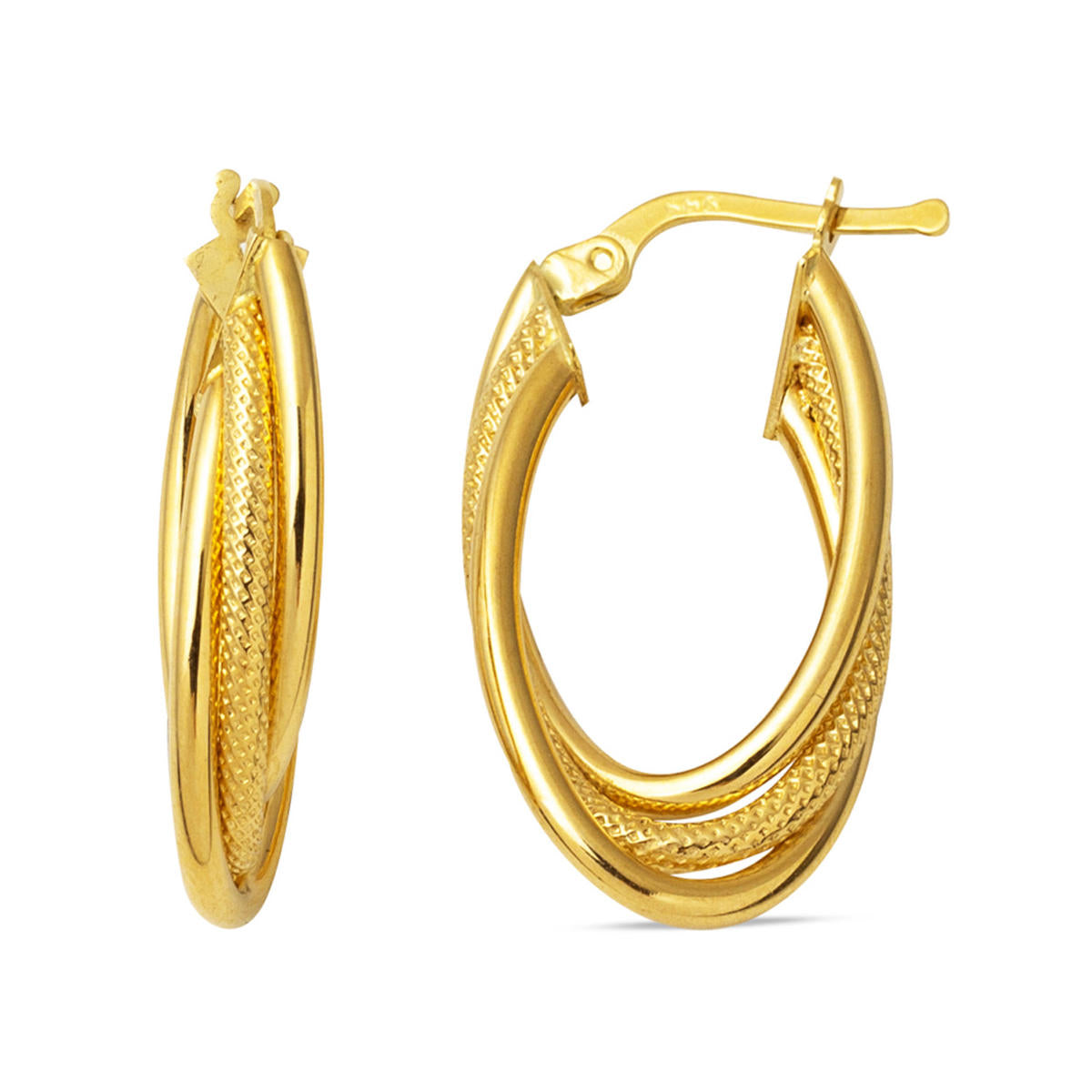 3 cm Çaplı 14 Karat Hoop Gold Earring