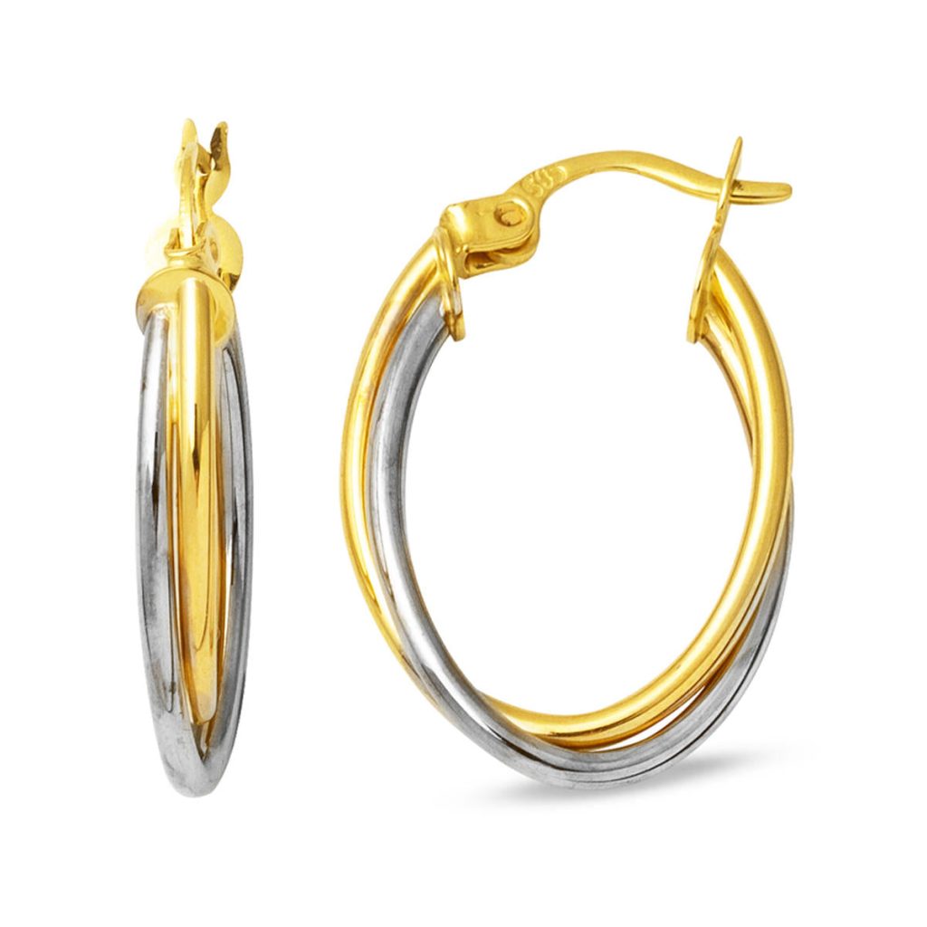 2,5 cm Çaplı 14 Carats Creole Or Boucle d&rsquo;Oreille