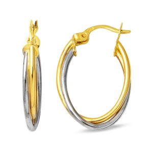 2,5 cm Çaplı 14 Karat Hoop Gold Earring