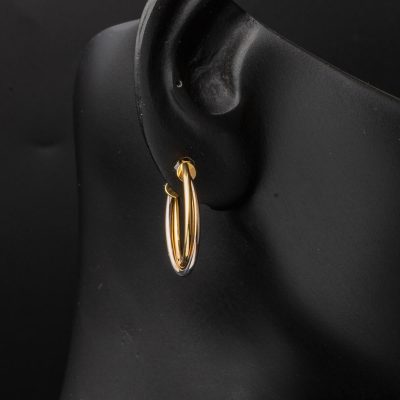 2,5 cm Çaplı 14 Ayar Halka Altın Küpe - 14K - 1.75g - EZ Gold
