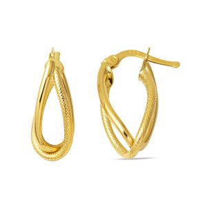 2,5 cm Çaplı 14 Karat Asimetrik Gold Earring