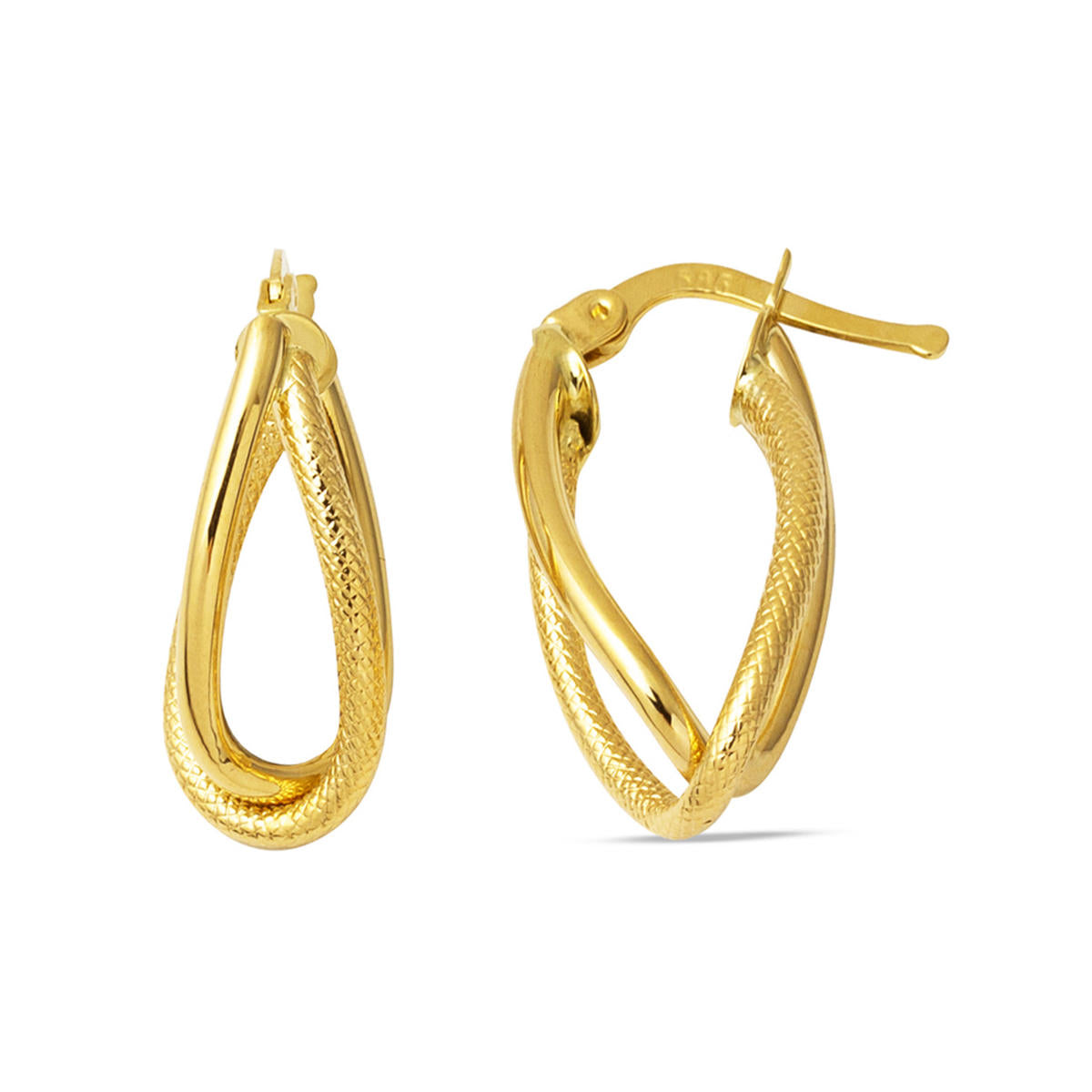2,5 cm Çaplı 14 Karat Asimetrik Gold Earring