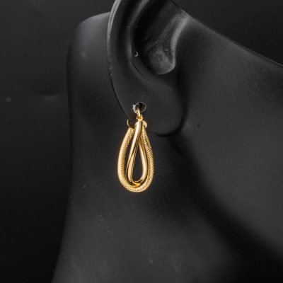 2,5 cm Çaplı 14 Ayar Asimetrik Altın Küpe - 14K - 2.06g - EZ Gold