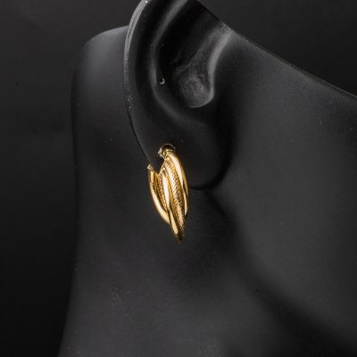 2 cm Çaplı 14 Ayar Halka Altın Küpe - 14K - 2.66g - EZ Gold