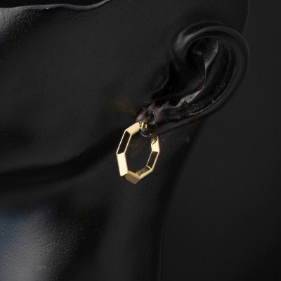 Trend Köşeli Altın Küpe - 14K - 1.51g - EZ Gold