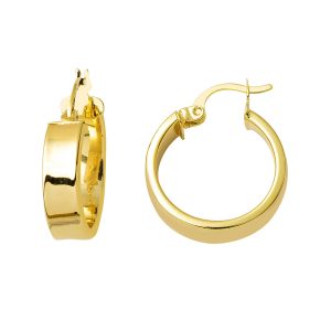 Classic Düz Halep Gold Earring