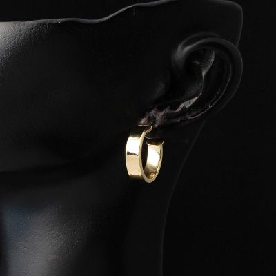 Klasik Düz Halep Gold Earring - 14K - 2g - EZ Gold