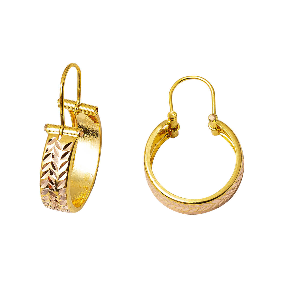 Halep 14 Karat Plain Gold Earring