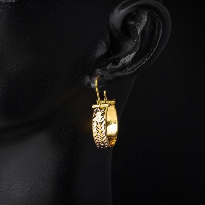 Halep 14 Ayar Taşsız Altın Küpe - 14K - 2.07g - EZ Gold