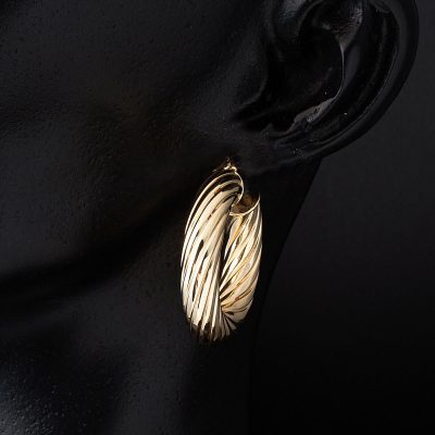 The Bomb 2 cm Çaplı Halka Altın Küpe - 14K - 2.71g - EZ Gold