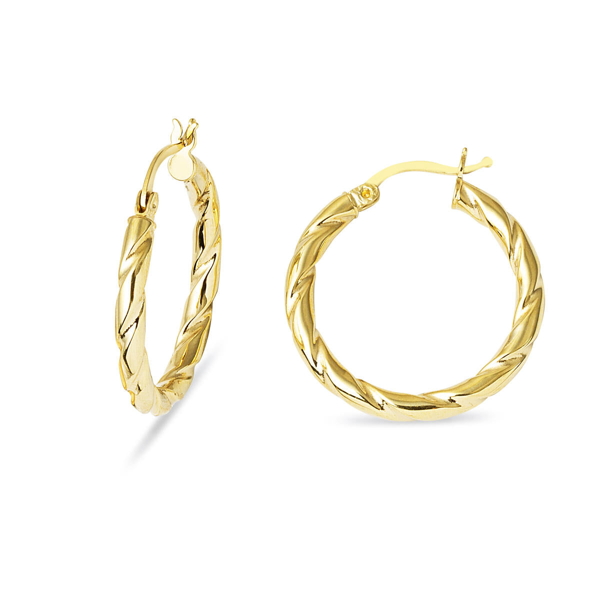 Twist Hoop 2,5 cm Çaplı Gold Earring
