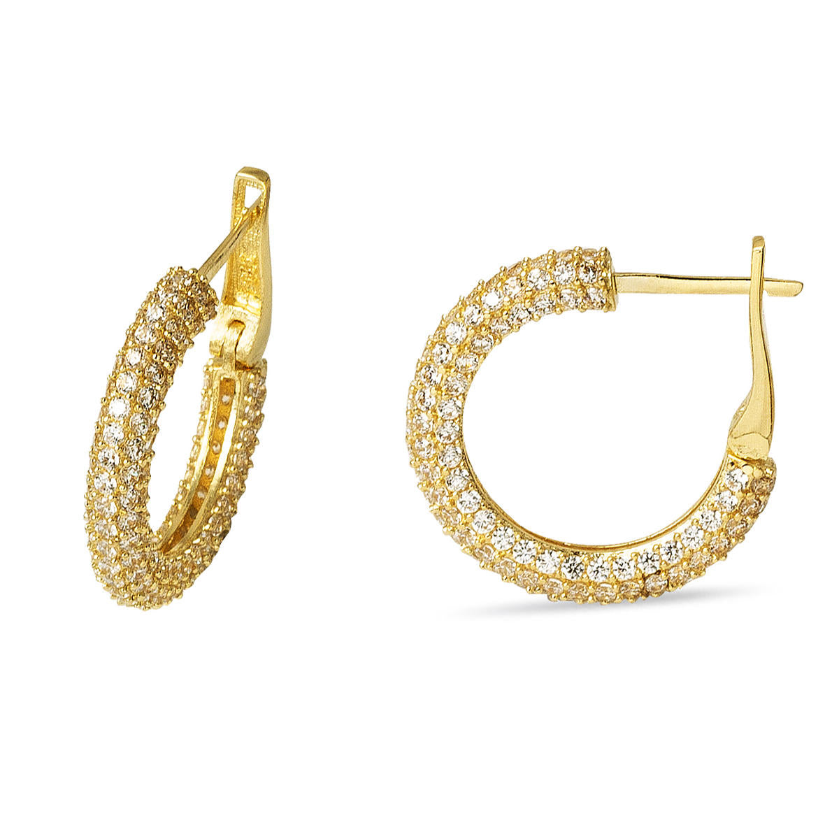 Half-Turn 14 Karat Hoop Gold Earring