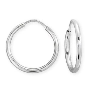 1,5 Cm Enli Blanc Or Creole Boucle d&rsquo;Oreille