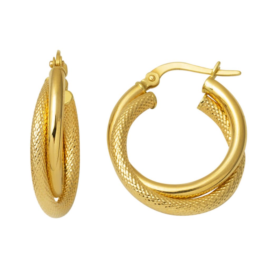 Balık Sırtı Italien 14 Carats Or Creole Boucle d&rsquo;Oreille