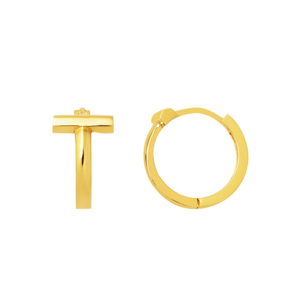 Te Model Gold Hoop Earring