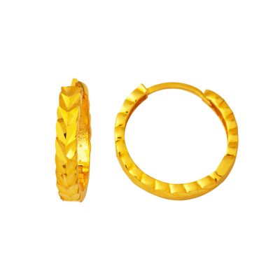 14K Başak Hoop Earring Büyük Boy