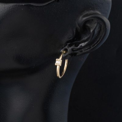 Bagetli Bayan Halka Küpe 14 Ayar - 14K - 1.53g - EZ Gold