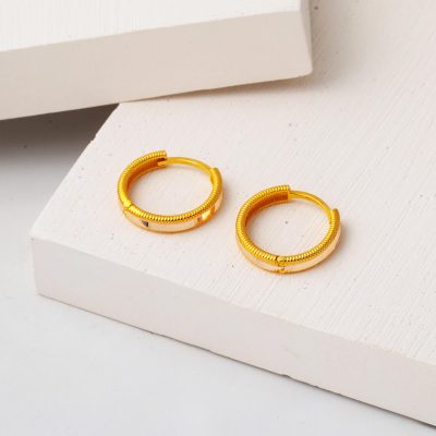 Ajda Altın Halka Küpe 14 Ayar 2 cm. Çaplı - 14K - 3.59g - EZ Gold