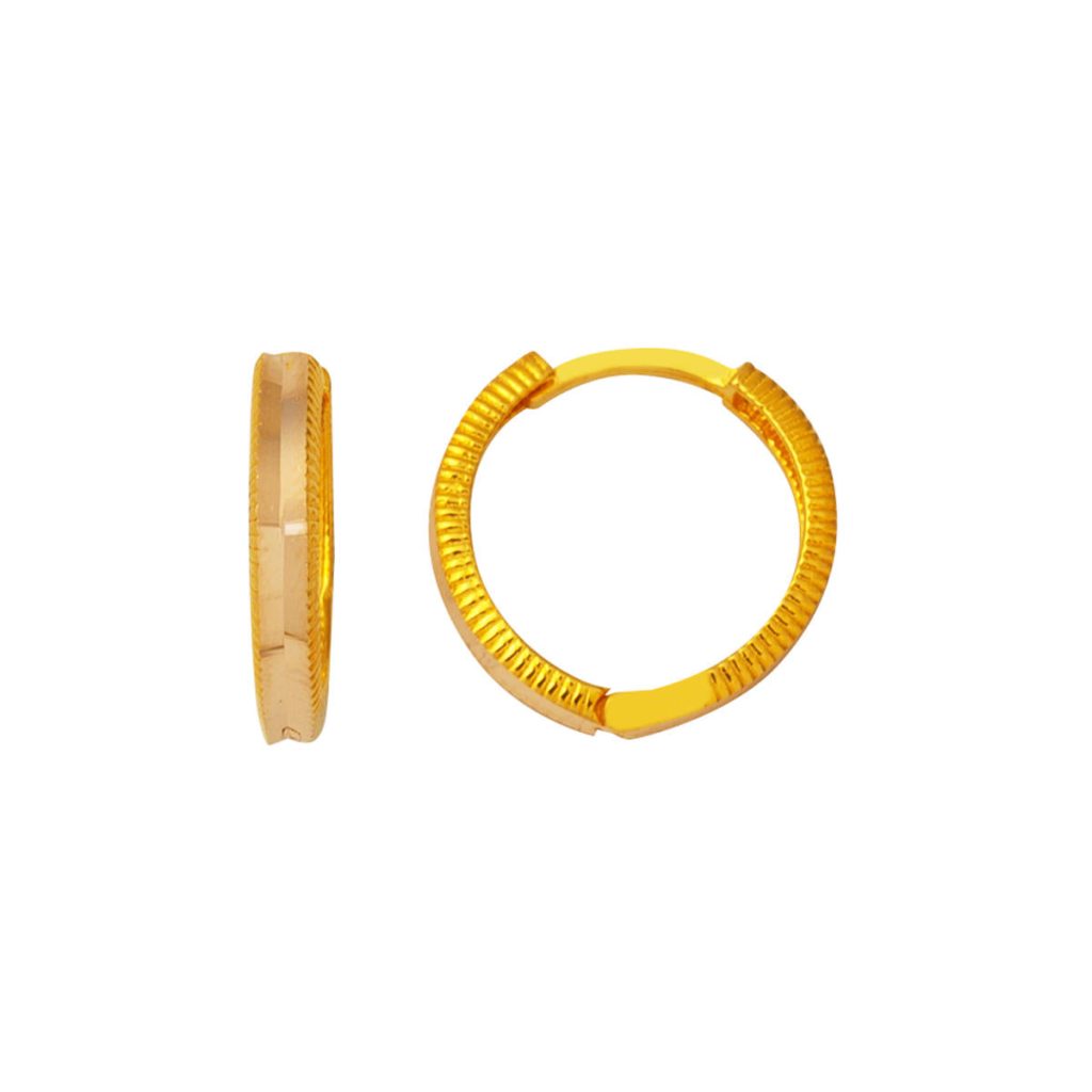 Ajda Orta Boy Hoop Gold Earring 14 Karat