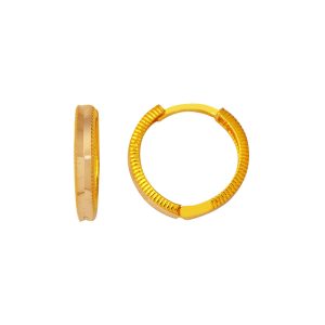Ajda Orta Boy Creole Or Boucle d&rsquo;Oreille 14 Carats