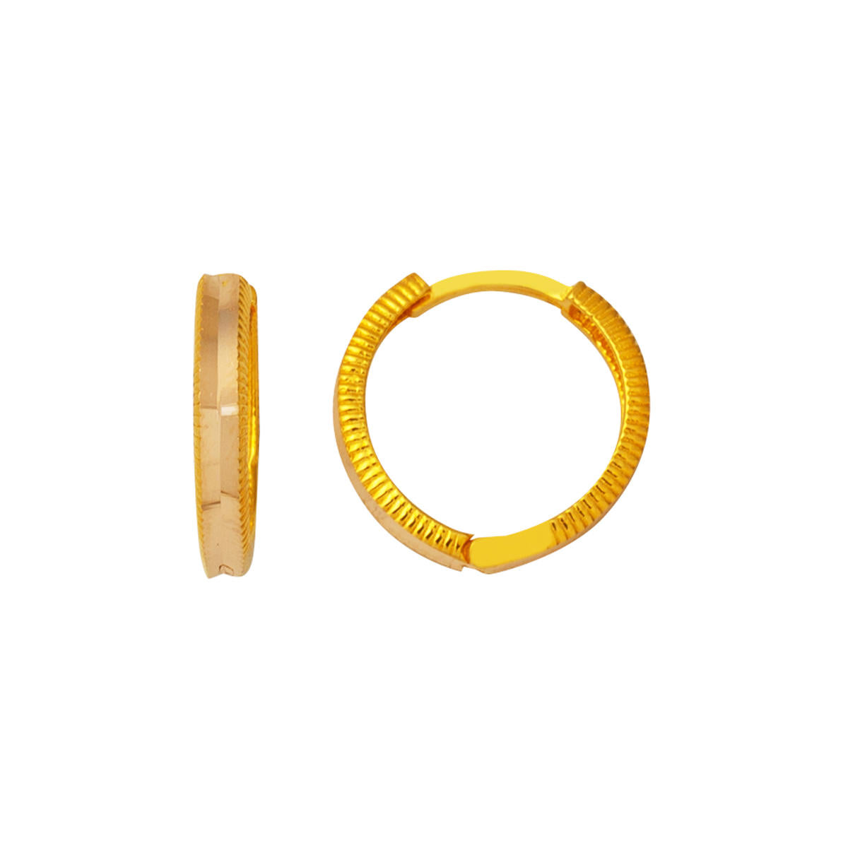 Ajda Orta Boy Hoop Gold Earring 14 Karat
