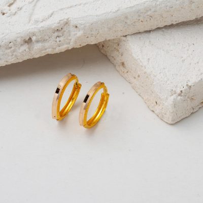 Ajda Orta Boy Halka Altın Küpe 14 Ayar - 14K - 2.03g - EZ Gold