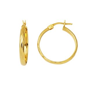 14 Karat Kalemli Italian Hoop Gold Earring