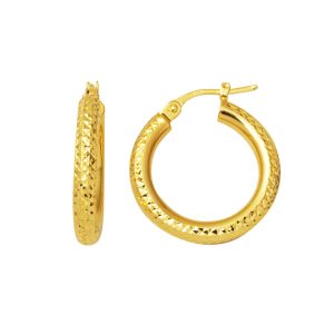 Parıltılı 14 Carats Italien Creole Or Boucle d&rsquo;Oreille