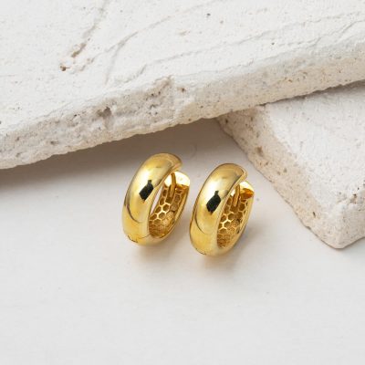 2 cm. Çaplı Kalın Altın Halka Küpe 14 Ayar - 14K - 4.3g - EZ Gold