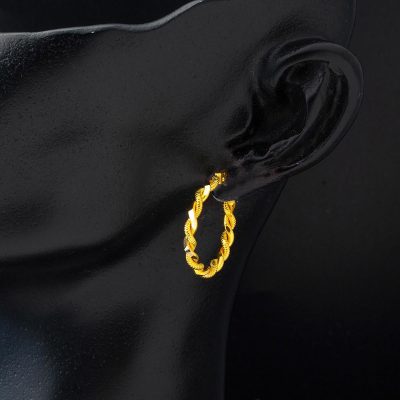14 Ayar Burma Halka Altın Küpe Orta Boy - 14K - 4.46g - EZ Gold