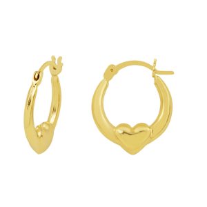 Orta Boy 14 Carats Or Coeur Creole Boucle d&rsquo;Oreille