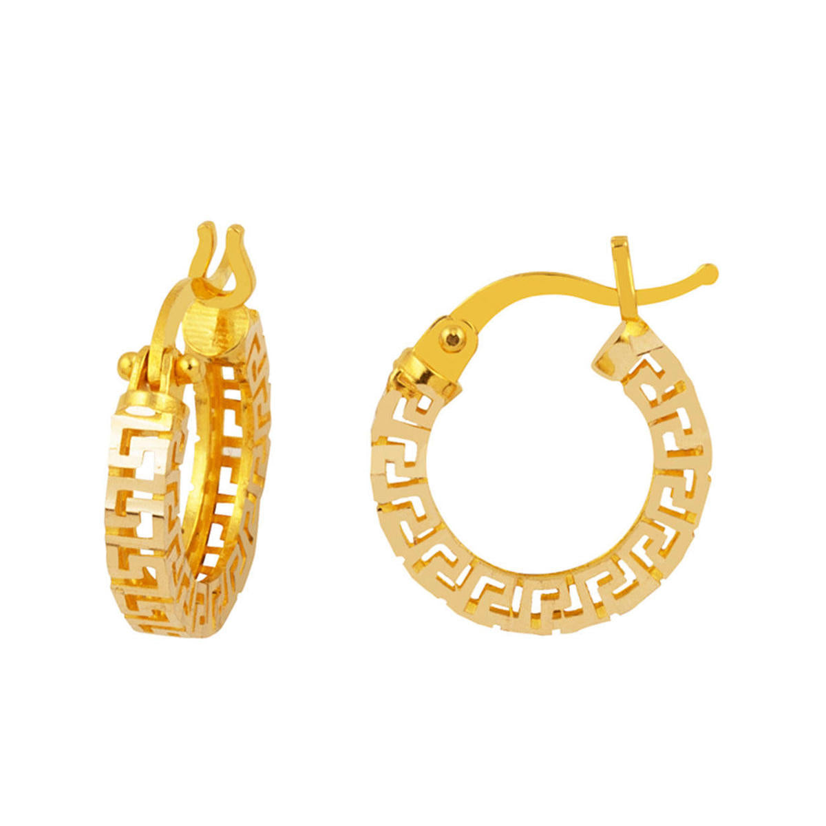 Versage 14 Karat Gold Hoop Earring