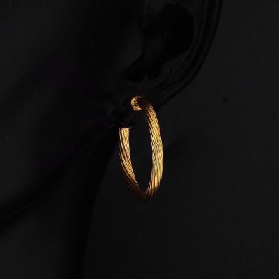 Burma Halka Altın  Küpe (2.5 cm Çaplı) - 14K - 2.58g - EZ Gold