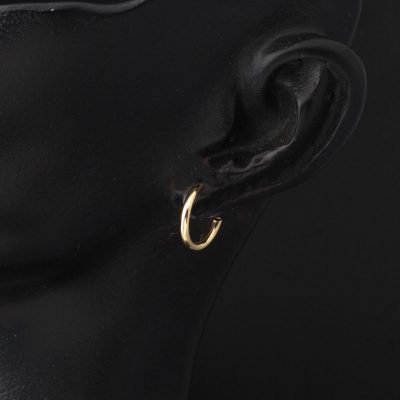 Altın Halka Küpe 14 Ayar 1 cm. Çaplı - 14K - 0.85g - EZ Gold