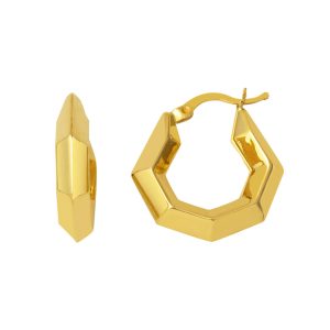 Retro 14 Karat Hoop Gold Earring 2,5 cm Çaplı