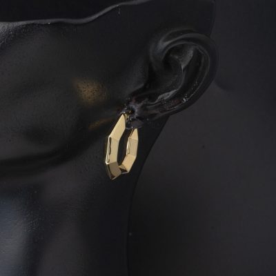 Retro 14 Ayar Halka Altın Küpe 2,5 cm Çaplı - 14K - 3.3g - EZ Gold