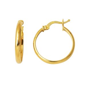 14 Karat 2,5 cm. Çaplı Classic Hoop Earring