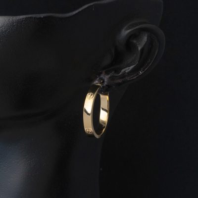 Kartiyer 14 Ayar Altın 3 cm. Çaplı Halka Küpe - 14K - 2.52g - EZ Gold
