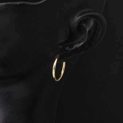 Altın Halka Küpe 14 Ayar 1,5 cm. Çaplı - 14K - 1.1g - EZ Gold