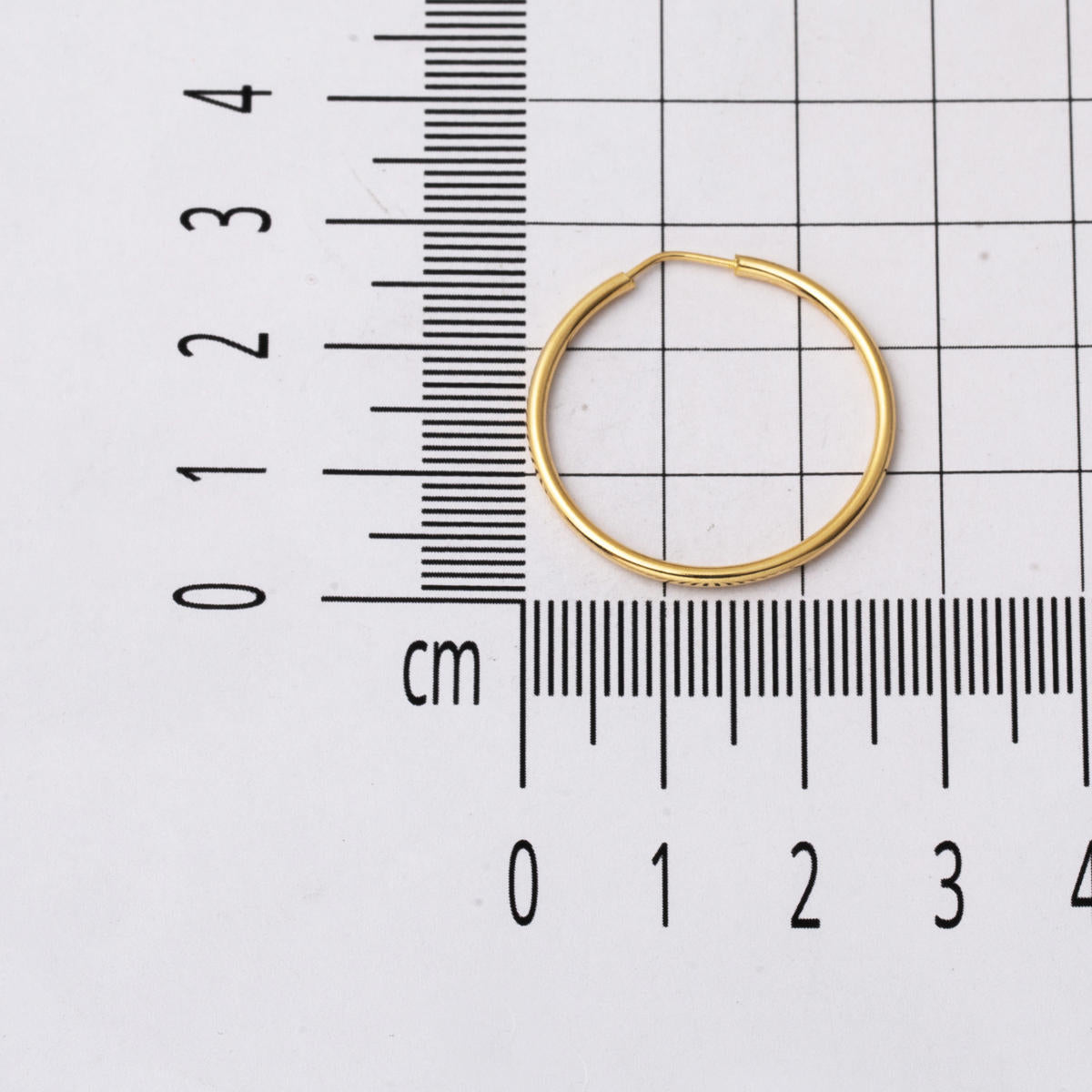 Altın Halka Küpe 14 Ayar 2,5 cm. Çaplı - Görsel 5